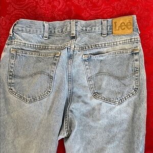 Lee Classic Light Wash Denim Jeans 34x32 Straight Leg Vintage Style